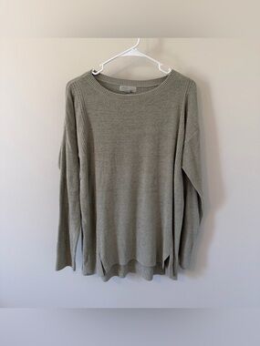 Barefoot Dreams Cozychic Ultra Lite Knit Sweater Green Women’s Size Medium